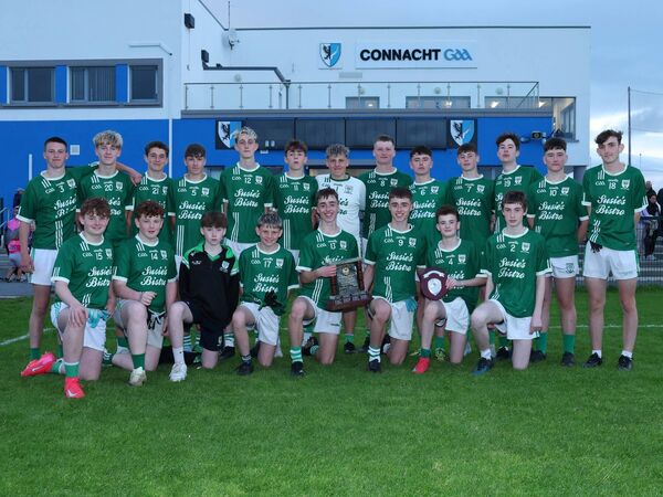 The Charlestown Sarsfields U16 who were crowned East Mayo 'A' champions at the Connacht GAA Centre of Excellence. Picture: Michael Donnelly