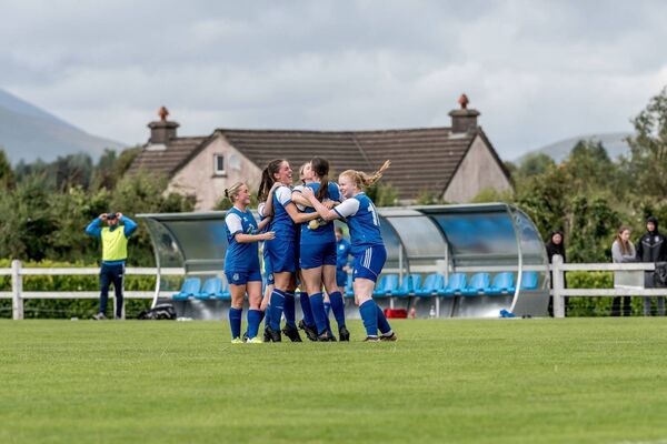 Hannah Prendergast, centre, is mobbed by her teammates after scoring the winning penalty in the shootout. Hannah Prendergast, centre, is mobbed by her teammates after scoring the winning penalty in the shootout.