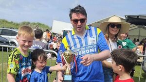Local Notes: Noel Feeney, Abhainn Studio after winning the Enniscrone World Championship in Bubble Football. 