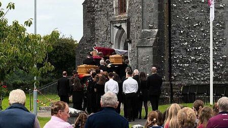 Crowds turn out to say final farewell to murdered mother and her children