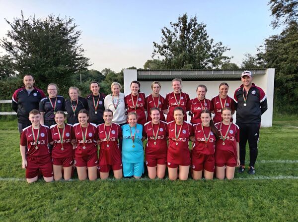 Crossmolina after receiving their medals as 2025 Mayo Women's League Division 2 runners-up.