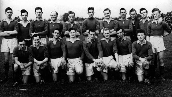 Frank Fleming (third from left) with the Mayo football team during their successful National League campaign in 1953-'54. Back row, from left: Dan O'Neill, Owen Roe O'Neill, John McAndrew, John Joe McGowan, John Forde, Mick Corkery, John Nallen, Jim McVeigh, Paddy Prendergast, Martin Cunniffe, Seamie O'Donnell. Front row: Mick Flanagan, Seán Flanagan, Frank Fleming, Padraig Carney (captain), Ned Moriarity, Willie Casey, Paddy Irwin, Michael Deacy. Frank Fleming (third from left) with the Mayo football team during their successful National League campaign in 1953-'54. Back row, from left: Dan O'Neill, Owen Roe O'Neill, John McAndrew, John Joe McGowan, John Forde, Mick Corkery, John Nallen, Jim McVeigh, Paddy Prendergast, Martin Cunniffe, Seamie O'Donnell. Front row: Mick Flanagan, Seán Flanagan, Frank Fleming, Padraig Carney (captain), Ned Moriarity, Willie Casey, Paddy Irwin, Michael Deacy.