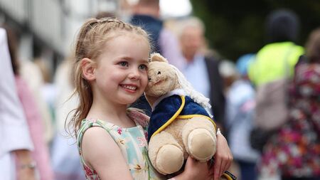 Local Notes: Maisie Farrell, Killala enjoying Ladies Day at the RDS Dublin Horse Show with her teddy pony Lippy.