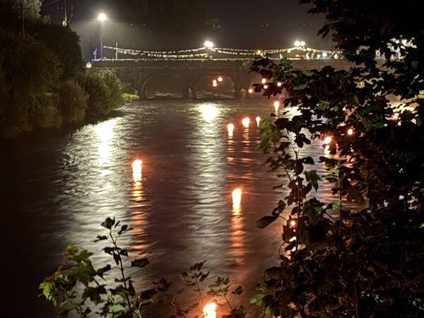 The Candles to the Sea ceremony is one of the main events in Riverfest. 