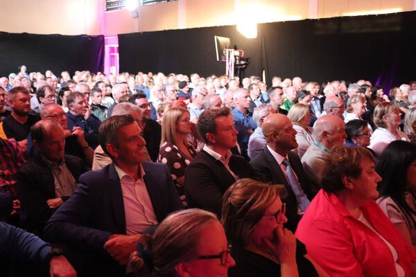 The St Nathy's College hall was sold out for A Life Lived on the Line. The St Nathy's College hall was sold out for A Life Lived on the Line.