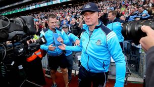 <p>Jim Gavin betrays little emotion after Dublin had defeated Mayo by a point in the epic 2017 All-Ireland Senior Football Championship Final at Croke Park. Picture: INPHO/Ryan Byrne</p>