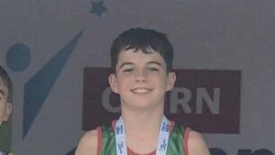 <p>Philip Griffith, gold medalist in the U12 600m.</p>
