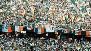 <p>Republic of Ireland fans at the 1990 World Cup Finals in Italy.	Picture: INPHO/Billy Stickland</p>
