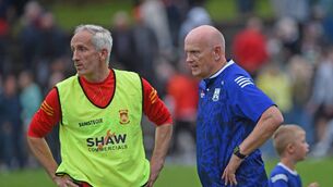 <p>Castlebar Mitchels manager Kevin Filan and Breaffy manager Sean Deane are both in need of wins this weekend in the Mayo Senior Football Championship. Picture: Conor McKeown</p>