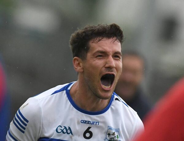 Breaffy’s James Minogue celebrates at the final whistle after his side narrowly avoided exiting the senior championship. Picture: David Farrell Breaffy’s James Minogue celebrates at the final whistle after his side narrowly avoided exiting the senior championship. Picture: David Farrell
