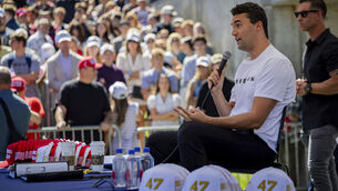 <p>Charlie Kirk speaks before he was shot dead during an event at Utah Valley University in Orem, Utah, last Wednesday. 	Picture: Tess Crowley/The Deseret News via AP</p>