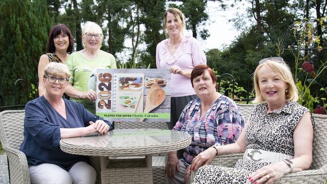 Members of the Kitchen Table Crew with their calendar, front row, from left: Carmel Williams, Claire Hyland and Noreen Costello. Back row: Phil Noyes, June Elliot and Bernadette Moran. <p>Members of the Kitchen Table Crew with their calendar, front row, from left: Carmel Williams, Claire Hyland and Noreen Costello. Back row: Phil Noyes, June Elliot and Bernadette Moran.</p>