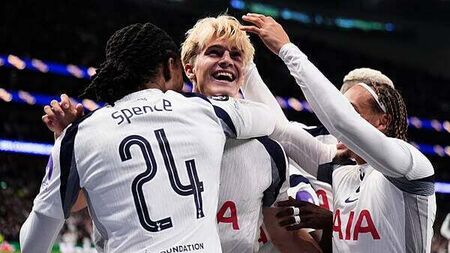 Thomas Partey on losing side as Tottenham win on Champions League return