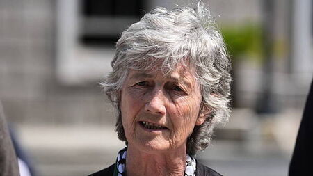 Catherine Connolly addresses pro-Palestine rally outside Dáil