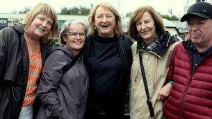 <p>Pictured at the final race meeting of the season at Ballinrobe were, from left: Carmel Kelly, Cathy Kelly, Vera Murphy, Caroline and Michael Jennings. 	 Picture: Trish Forde</p>