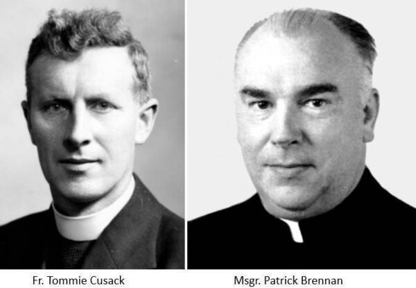 Fr Tommie Cusack (left) and Monsignor Patrick Brennan. 