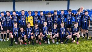 <p>Swinford FC U14B team who were crowned League Champions in James McEvaddy Park recently. Well done to all the players and coaches involved.</p>