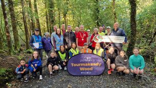 <p>Some of the runners, walkers, volunteers and supporters at the Tourmakeady Parkrun.</p>
