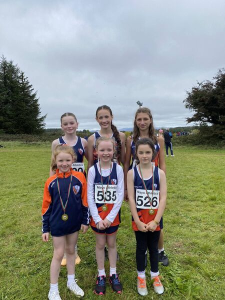Competitors from Erris AC who made the long trip to Swinford to take part in the Mayo Cross Country Championships. 