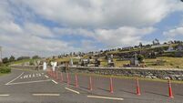 New access road for cemetery near notorious bend