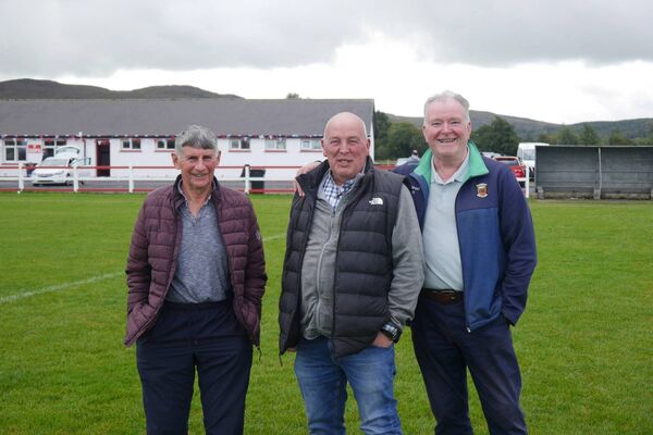 Keeping a watchful eye on the up and coming talent at the Enda Gilmore U8s Memorial Football Blitz, which was hosted by Moy Davitts GAA and also involved visiting teams from Knockmore, Swinford, Kiltimagh and Aghamore, were John Gilmore, Peter Gannon and club chairman Willie Byrne.