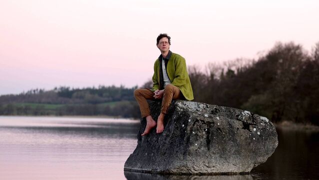 <p>Manchán Magan pictured at Lough Lene in Co Westmeath earlier this year. 	Picture: INPHO/James Crombie</p>