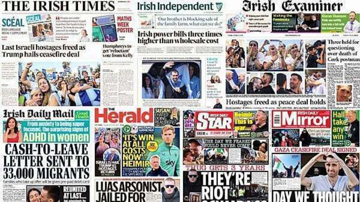 What the papers say: Tuesday's front pages