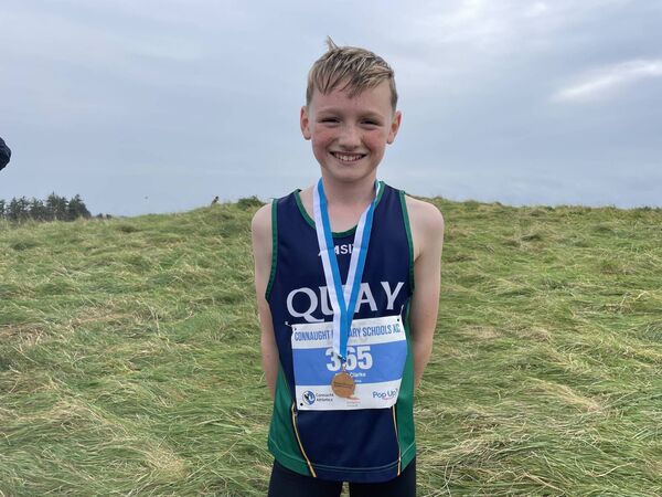 Scott Clarke finished sixth overall in the Connacht NS 5th and 6th class boys race. Scott Clarke finished sixth overall in the Connacht NS 5th and 6th class boys race.