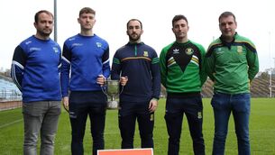 <p>At last week's press night ahead of the Treanlaur Catering Mayo JFC 'B' final were, from left: Killala selector Brian Murphy and team captain Liam Maughan, Kilmovee captain Liam Moffatt, Sean Horan and manager Kieran Flatley. </p> <p>At last week's press night ahead of the Treanlaur Catering Mayo JFC 'B' final were, from left: Killala selector Brian Murphy and team captain Liam Maughan, Kilmovee captain Liam Moffatt, Sean Horan and manager Kieran Flatley. </p>