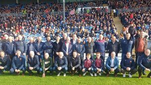 <p>Ballinrobe’s 2000 Heroes are honoured at the Mayo IFC final at McHale Park, Castlebar, on Sunday, October 19.</p> <p>Ballinrobe’s 2000 Heroes are honoured at the Mayo IFC final at McHale Park, Castlebar, on Sunday, October 19.</p>
