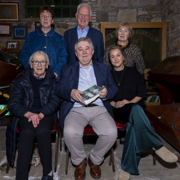 Pictured at the launch of Philip Stephens' new book at Kiltimagh Museum were, back row, from left: Monica Browne, Tom Jordan, Martina Foley. Front row: Betty Solan, Philip Stephens, and Jessica Stephens-Hemingway. Pictures: John Corless Pictured at the launch of Philip Stephens' new book at Kiltimagh Museum were, back row, from left: Monica Browne, Tom Jordan, Martina Foley. Front row: Betty Solan, Philip Stephens, and Jessica Stephens-Hemingway. Pictures: John Corless