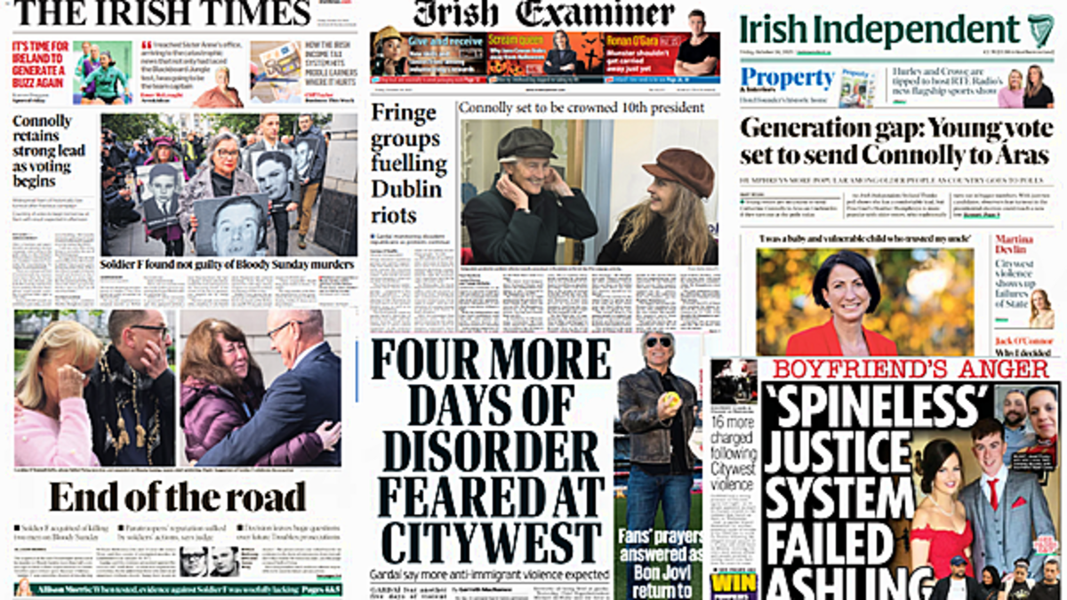 What the papers say: Friday's front pages