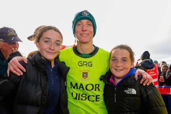 Ballina Stephenites coach Cora Staunton after the game with her nieces.	Picture: INPHO/James Lawlor Ballina Stephenites coach Cora Staunton after the game with her nieces.	Picture: INPHO/James Lawlor