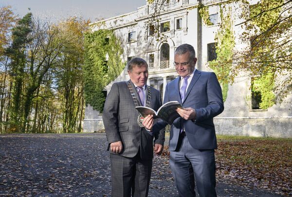 Minister for Rural and Community Development and the Gaeltacht Dara Calleary TD at Moorehall last Friday with the Cathaoirleach Of Mayo County Council Cllr Sean Carey.  Minister for Rural and Community Development and the Gaeltacht Dara Calleary TD at Moorehall last Friday with the Cathaoirleach Of Mayo County Council Cllr Sean Carey.