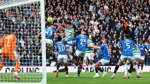 <p>Johnny Kenny from Riverstown, Co Sligo rises to head Celtic's opening goal in last Sunday's Premier Sports Cup semi-final win against Rangers at Hampden Park. Kenny has scored three goals in Martin O'Neill's first two games in temporary charge. Picture: Ian MacNicol/Getty Images</p> <p>Johnny Kenny from Riverstown, Co Sligo rises to head Celtic's opening goal in last Sunday's Premier Sports Cup semi-final win against Rangers at Hampden Park. Kenny has scored three goals in Martin O'Neill's first two games in temporary charge. Picture: Ian MacNicol/Getty Images</p>