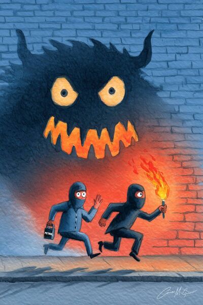 at the very moment immigrant care workers were being celebrated at awards ceremonies in Dublin, acts of violence were being directed at asylum accommodation elsewhere in Ireland. 	Illustration: Conor McGuire