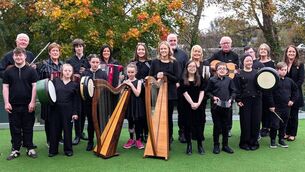 <p>Pic: Local group “Cuimsiú” who opened the “Cairdeas” show in Ballina Arts centre.</p>