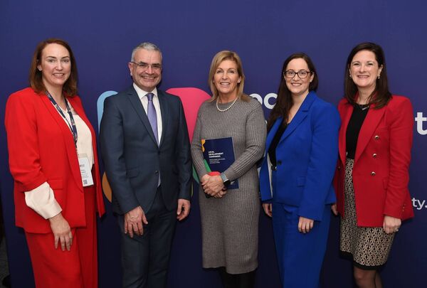 Pictured at the summit were, from left: Donna Hyland, Minister Dara Calleary, Rose Conway Walsh TD, Keira Keogh TD, and Sabina Trench, CEO, South West Mayo Development Company. Pictured at the summit were, from left: Donna Hyland, Minister Dara Calleary, Rose Conway Walsh TD, Keira Keogh TD, and Sabina Trench, CEO, South West Mayo Development Company.