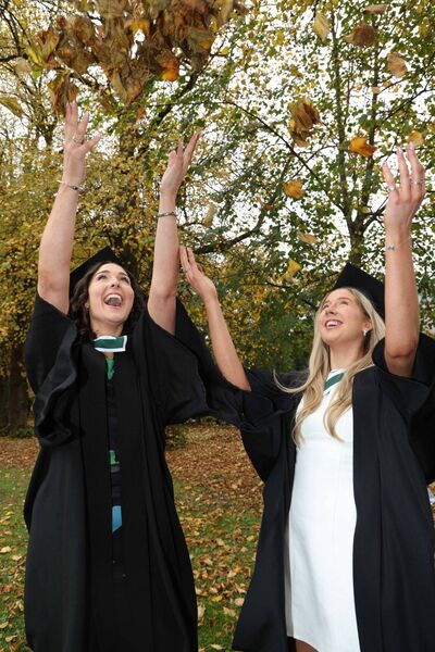 Graduating with an Honours Bachelor of Arts from University of Galway were Bronagh McDonnell from Louisburgh, and Amy Flaherty, from Tullycross, Co Galway. Picture: Aengus McMahon Graduating with an Honours Bachelor of Arts from University of Galway were Bronagh McDonnell from Louisburgh, and Amy Flaherty, from Tullycross, Co Galway. Picture: Aengus McMahon