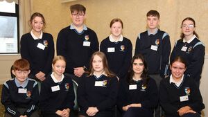 Students from St Tiernan's, Crossmolina at Comhairle na nÓg Youth conference.