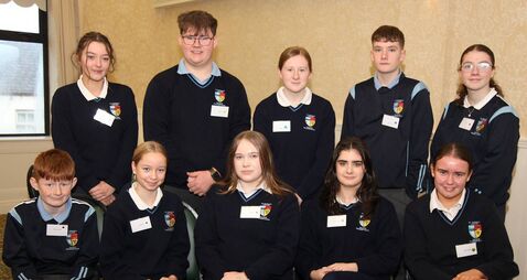 Students from St Tiernan's, Crossmolina at Comhairle na nÓg Youth conference.