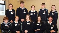 Students from St Tiernan's, Crossmolina at Comhairle na nÓg Youth conference.