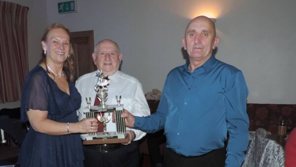 Winners of the slow waltz at the Tony and Bernie Towey Dance Competition in the Brusna Inn were Collette Hyland and Ray Noble being presented with their trophy by John Mulkeen (sponsor of the trophy). Picture James Hunt Photography. Winners of the slow waltz at the Tony and Bernie Towey Dance Competition in the Brusna Inn were Collette Hyland and Ray Noble being presented with their trophy by John Mulkeen (sponsor of the trophy). Picture James Hunt Photography.