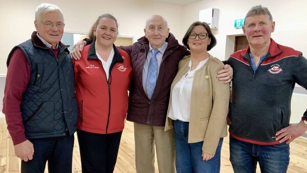 Sean Horan, Liz Conway, Eddie Walsh, Noelle Horan, Cathaoirleach, and Sean McHugh pictured at Killawalla Centre at the AGM of Ballintubber GAA Club. Picture by Tom Quinn