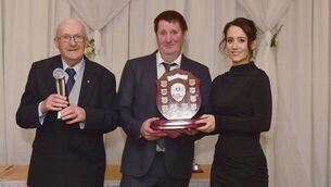 <p>Mayo Women's League Secretary Joe King presenting the Club of the Year award to Manulla club captain Stacey Freyne and club stalwart Tommy Rumley at the Mayo Women's League awards in Breaffy House Hotel.</p> <p>Mayo Women's League Secretary Joe King presenting the Club of the Year award to Manulla club captain Stacey Freyne and club stalwart Tommy Rumley at the Mayo Women's League awards in Breaffy House Hotel.</p>