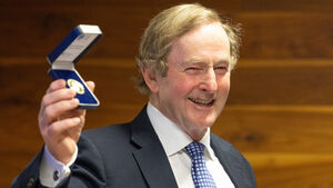 Enda Kenny accepts Trinity European Laureate Award