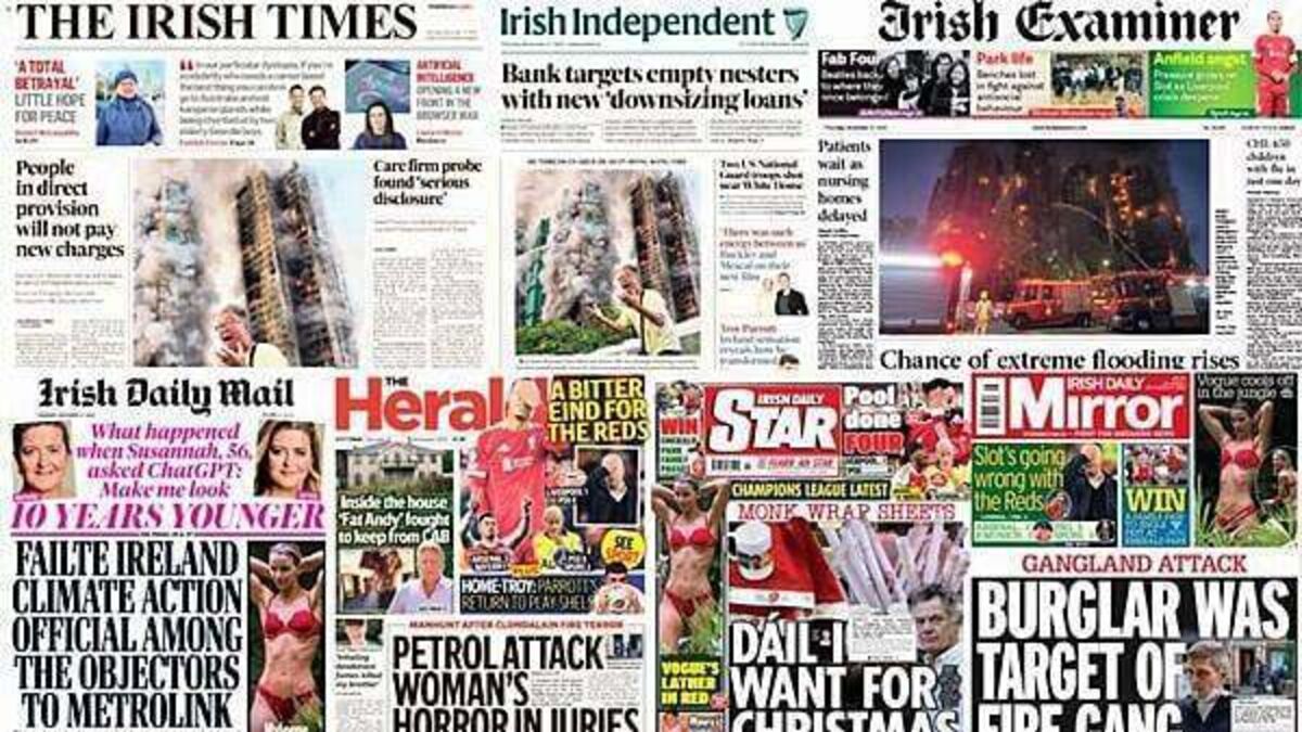 What the papers say: Thursday's front pages