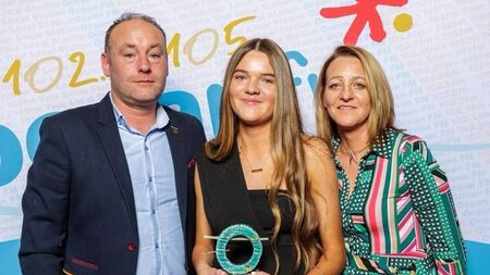 Local Notes: Ava Hallinan is presented with the Red Og Young Sportsperson of the Year Award.