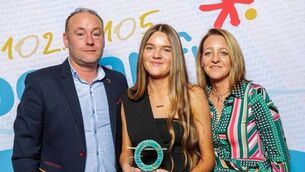 <p>Ava Hallinan with her parents Ronan and Olivia pictured after winning the Red Og Young Sportsperson of the Year Award at the presentation evening which was held last week in Sligo. </p> <p>Ava Hallinan with her parents Ronan and Olivia pictured after winning the Red Og Young Sportsperson of the Year Award at the presentation evening which was held last week in Sligo. </p>