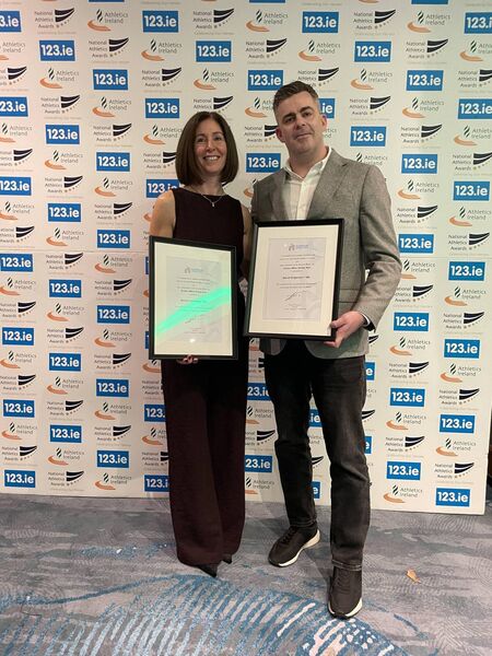 Moy Valley AC coach Deirdre Clarke and Ballina native Daniel Kilgallon were awarded European Athletics coaching awards at the Athletics Ireland Awards.